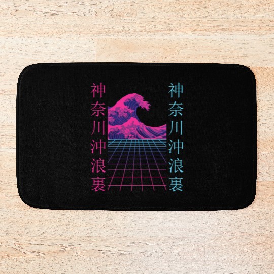 Japanese Retro 80's Vaporwave Japan Streetwear Bath Mats