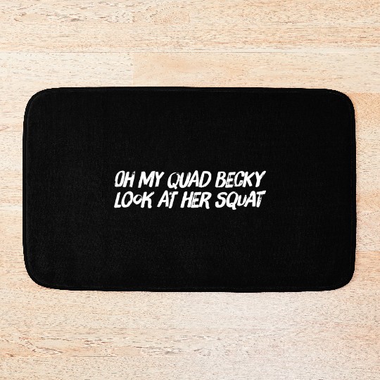 Funny Exercise Squat Women s Fitness Gym Gift Bath Mats