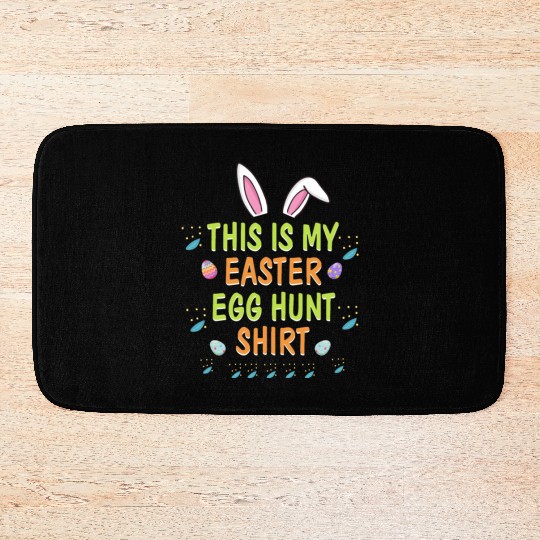 This Is My Easter Egg Hunt Funny Rabbit Face Squad Bath Mats
