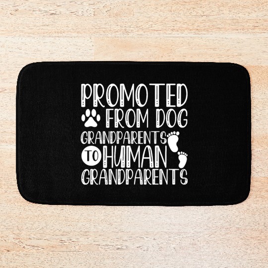 Promoted From Dog Grandparents To Human Grandparen Bath Mats