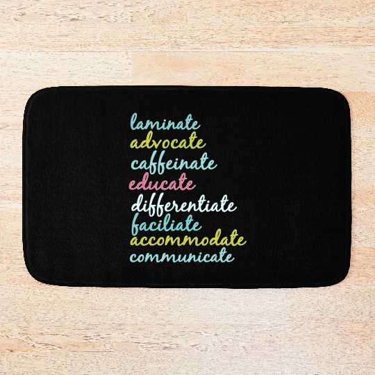 Special Education Teacher Laminate Advocate Caffei Bath Mats