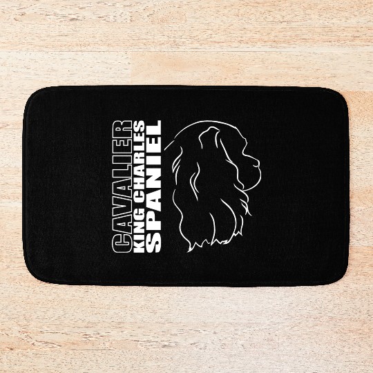 Cavalier King Charles Spaniel Profile dog mom Bath Mats