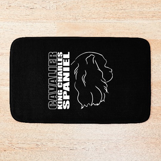 Cavalier King Charles Spaniel Profile dog mom Bath Mats