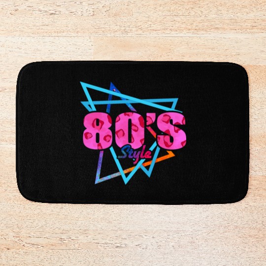 80's Style - Fun Retro Pink Leopard Print Bath Mats