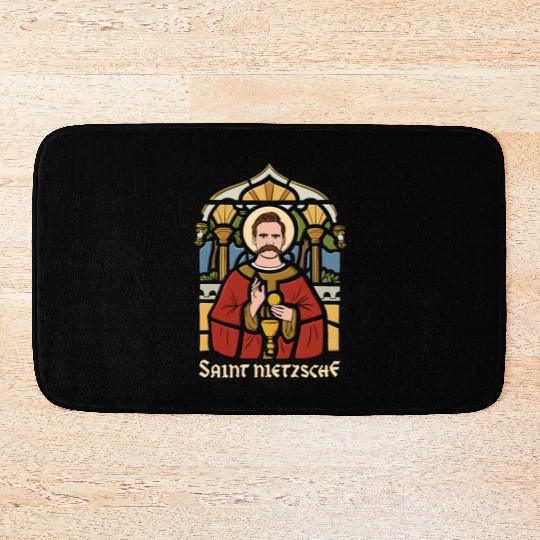 Saint Nietzsche Design for a Philosophy Student Bath Mats