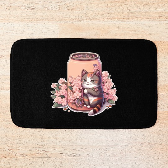 Anime cat Bath Mats
