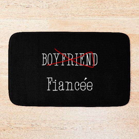 Couple Engagement Engaged Men Funny Fiancee Bath Mats