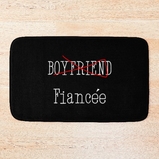 Couple Engagement Engaged Men Funny Fiancee Bath Mats