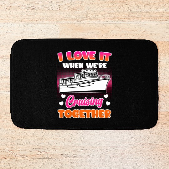 Cruising together cruise ship holiday spring break Bath Mats