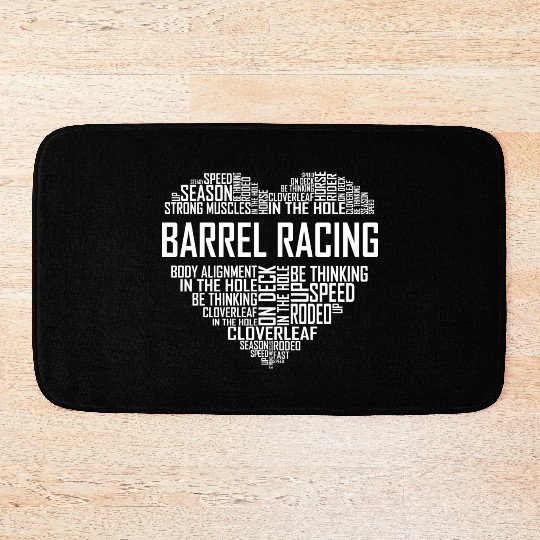Barrel Racing - Heart Bath Mats