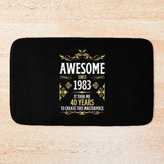 40th Birthday Vintage 1983 Bath Mats