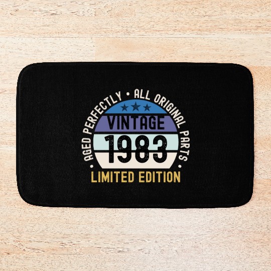 40th Birthday Vintage 1983 Bath Mats