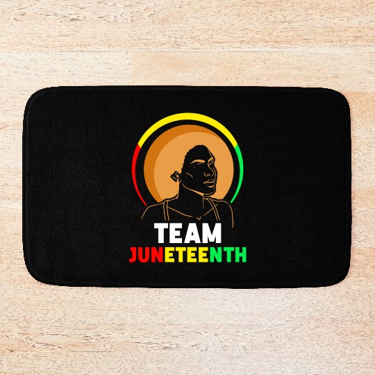 Team Juneteenth Black American Africa 1865 Bath Mats