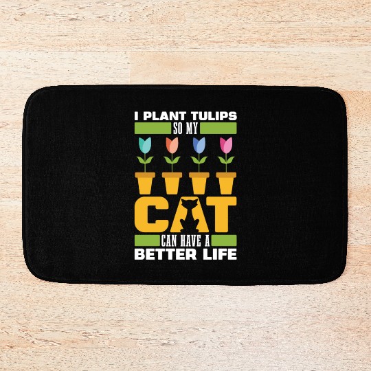 Tulip Gardening Cat Bath Mats