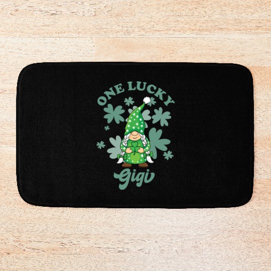 One Lucky Gigi Irish Gnome St. Patrick's Day, St. Bath Mats