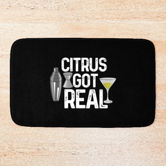 Citrus got real bartender Bath Mats