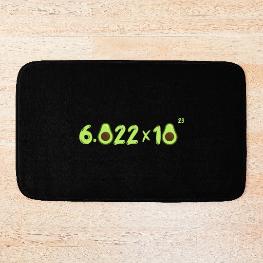 Funny Avocado Avogadro' Number Bath Mats
