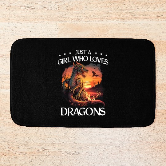Mythical Creature Dragons Gift Men Dragon for a Bath Mats