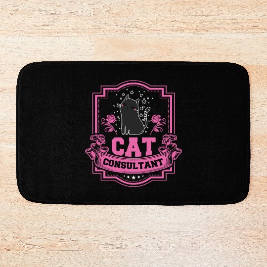 Cat Consultant Crazy Cat Lover Bath Mats