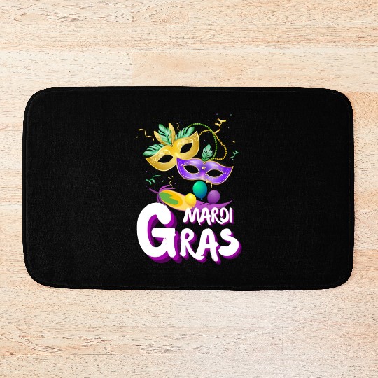 Happy Mardi Gras 2023 Funny Mardi Gras Bath Mats