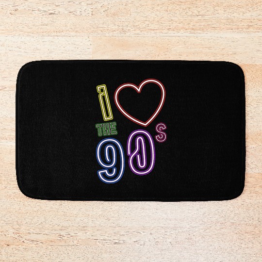 i love 90s - Retro Old School Bath Mats