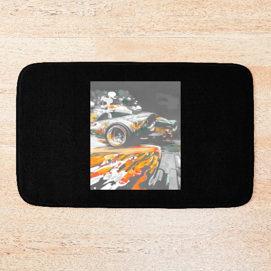 Car Muscle Car Vintage Retro classic car Bath Mats