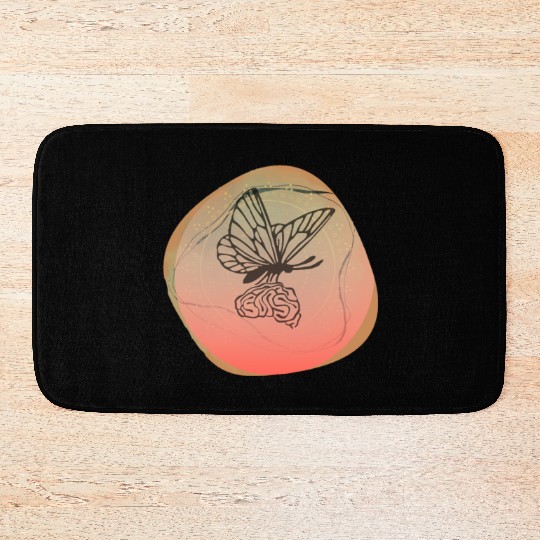 Butterfly mind Bath Mats