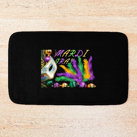 Happy Mardi Gras 2023 Funny Mardi Gras Bath Mats