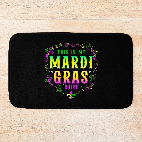 Mardi Gras Funny Party Costume 2023 This is my Bath Mats