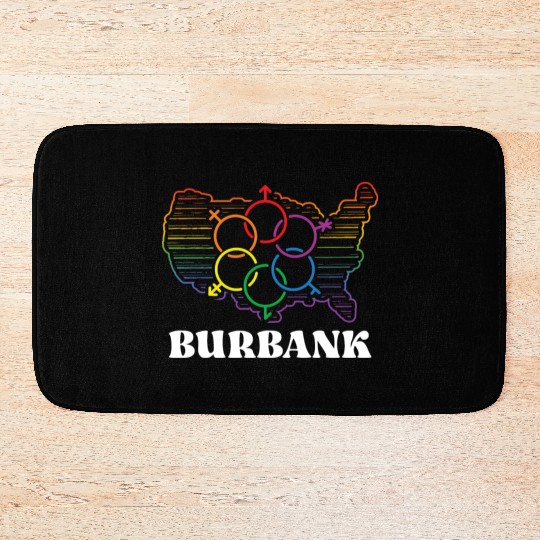 Burbank Pride Month Pride Flag LGBT Community LGBT Bath Mats