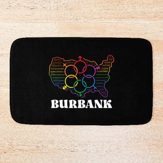 Burbank Pride Month Pride Flag LGBT Community LGBT Bath Mats