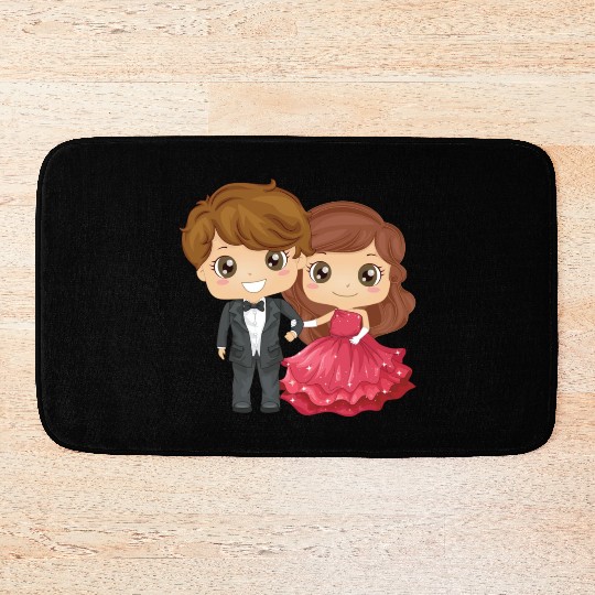The groom and the bride Bath Mats