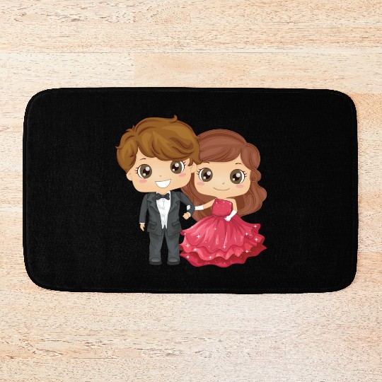 The groom and the bride Bath Mats