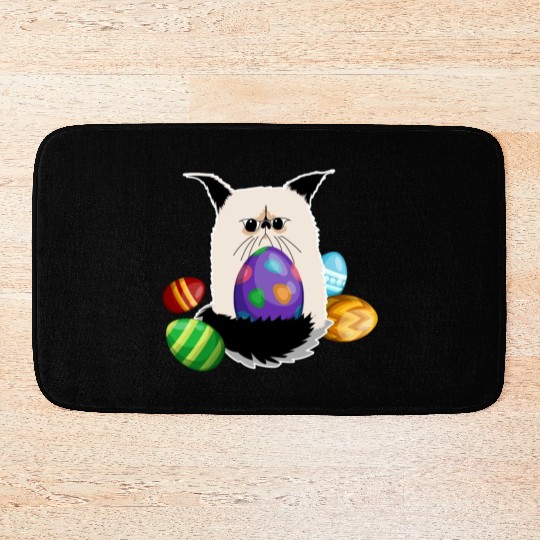 Grumpy Cat Easter Bunny Nope Spring Holiday Bath Mats