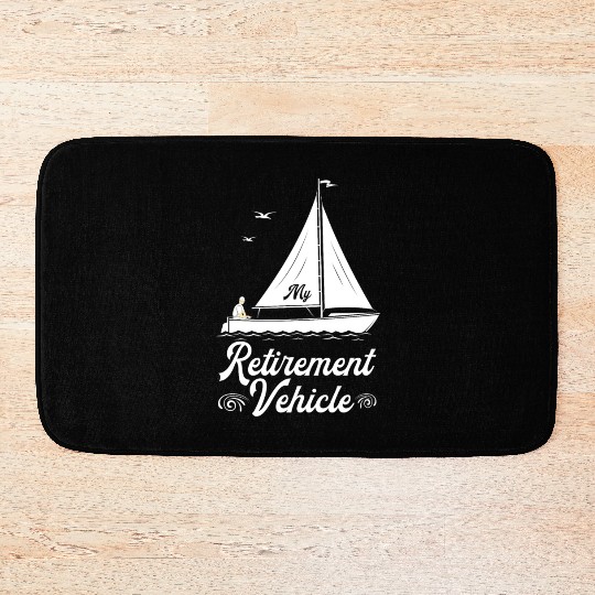 Retirement Vehicle Sailor Sailboat Bath Mats