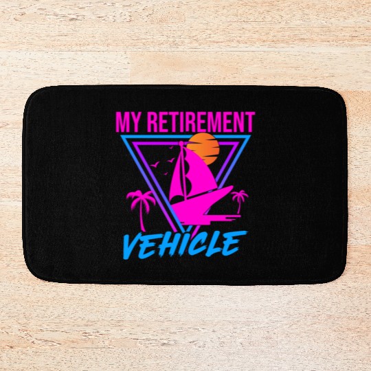 Retirement Vehicle Sailor Sailboat Bath Mats