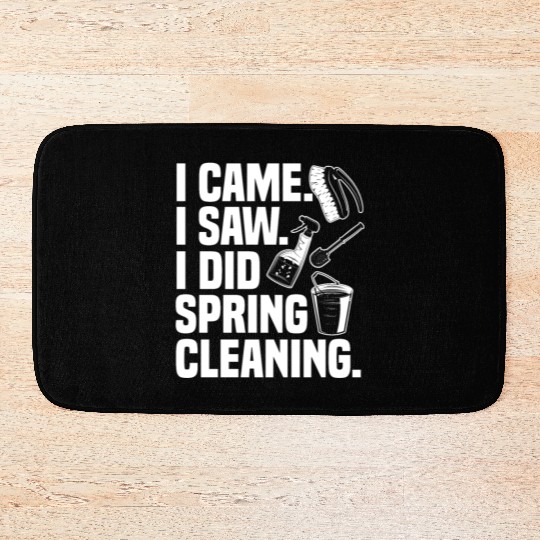 Funny Spring Cleaning Design Bath Mats