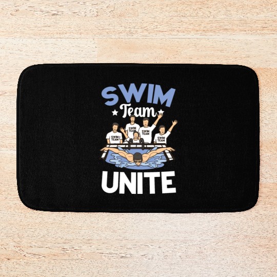 Swim Team Unite Pool Swimmer Team Sports Swimming Bath Mats