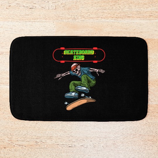 Skateboard king, Skateboard, Skateboard sport Bath Mats