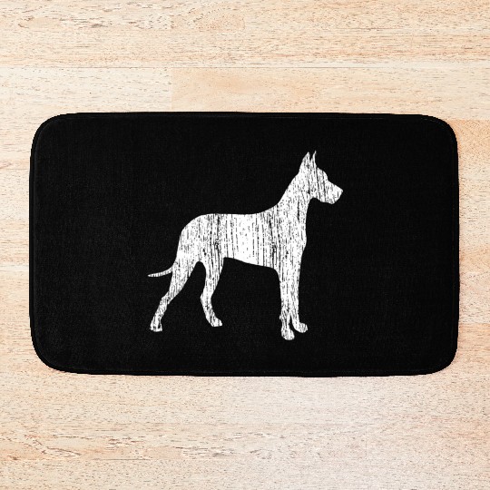 Great Dane Dog Owner Gift Vintage Animal Bath Mats