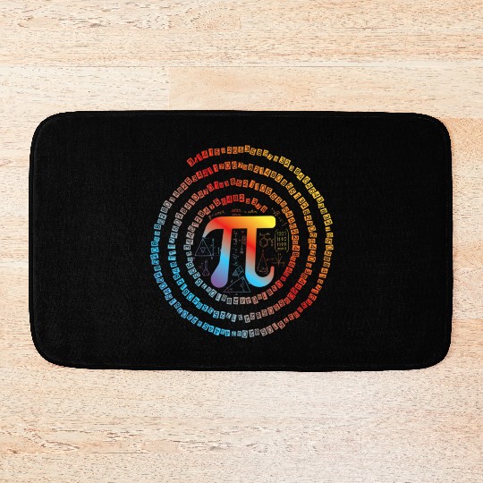 Funny Pi Day Color Numbers Bath Mats For Teachers Studen