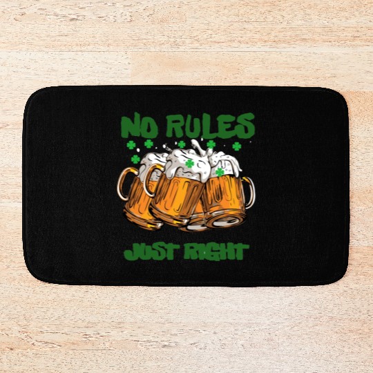 st paddy funny day, green beer Irish day Bath Mats