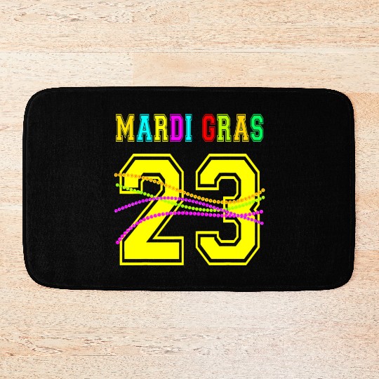 2023 Mardi Gras New Orleans Party Beads Bourbon St Bath Mats