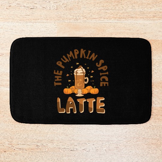 Pumpkin Spice Latte Halloween Coffee Lover Tarot Bath Mats