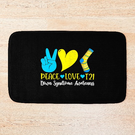 Hand Print Socks World Down Syndrome Awareness Day Bath Mats