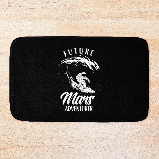 Future Mars Adventurer Space Explorer Planet Bath Mats