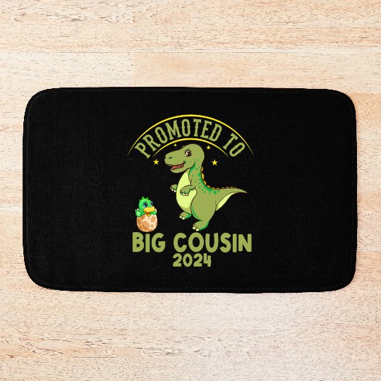 Promoted To Big Cousin Est 2024 , Funny Cousins Bath Mats