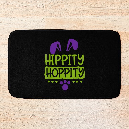 Cute Sunday School or Egg Hunt Hippity Hoppity Bath Mats