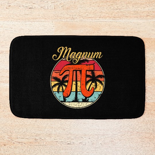 Magnum Pi Math Pi Day Retro Bath Mats