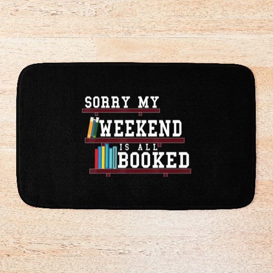 Bookish Reading Teacher Funny bookworm Heart shelf Bath Mats